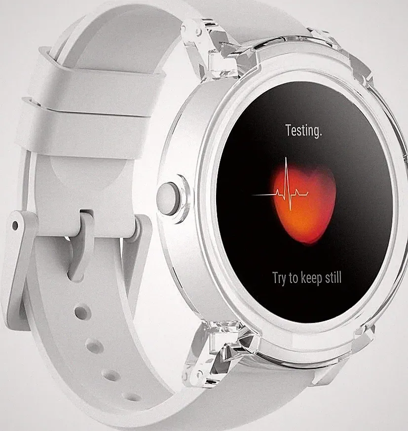 Ticwatch E Smartwatch | OLED-Touchscreen, Wasserdicht, Weiß