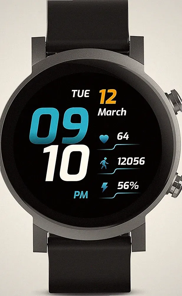 Ticwatch E3 Smartwatch für Herren Wear OS von Google mit Qualcomm Snapdragon
