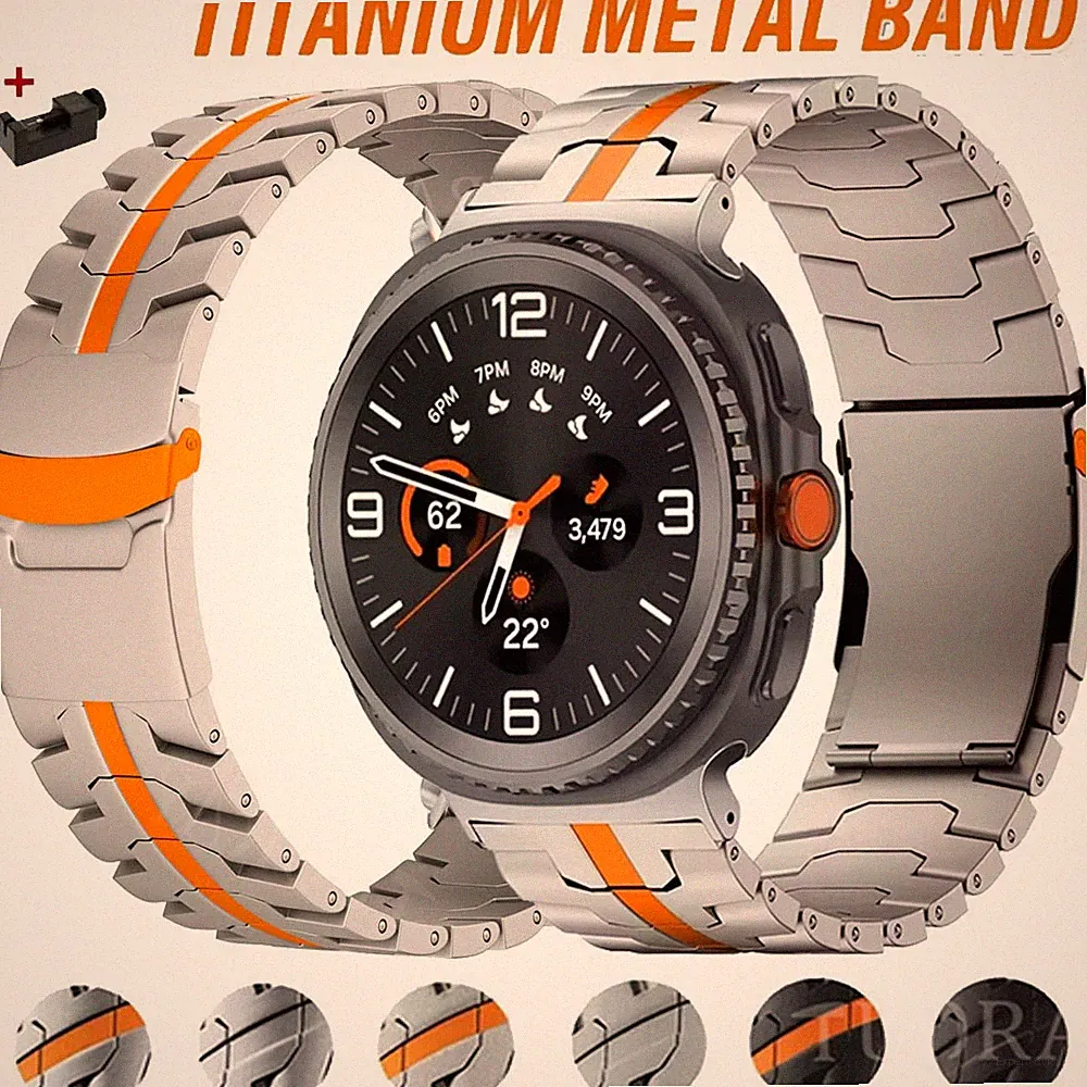 Titan Armband Für Samsung Galaxy Watch 9 / 8 Classic /Ultra 47mm 2026 Smartwatch