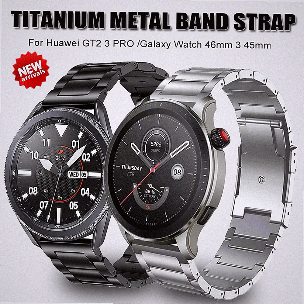 Titan Metall Ersatz Armband Für Huawei Watch GT 4 3 Pro GT 3 2 2E 46mm Runner