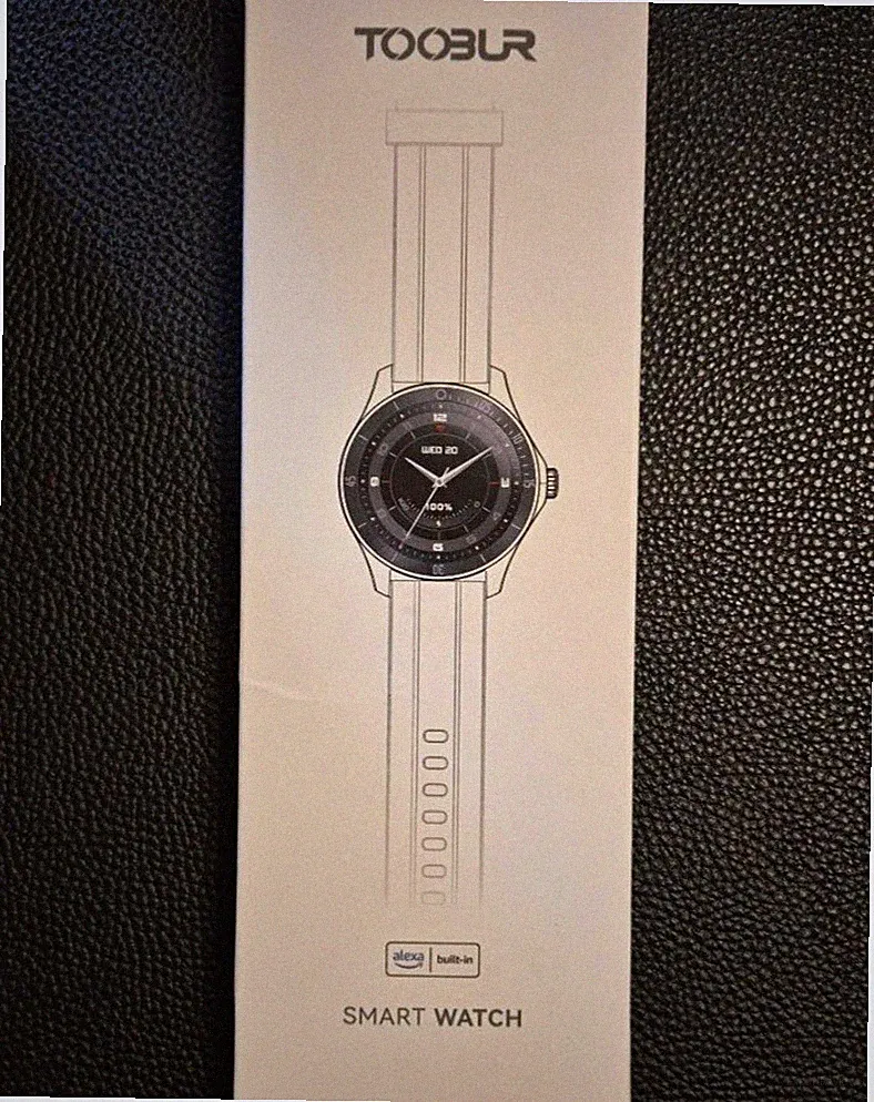 TOOBUR IDW18 Smartwatch 44mm schwarz Silikon Touch HF SpO2 wasserd. iOS/Android