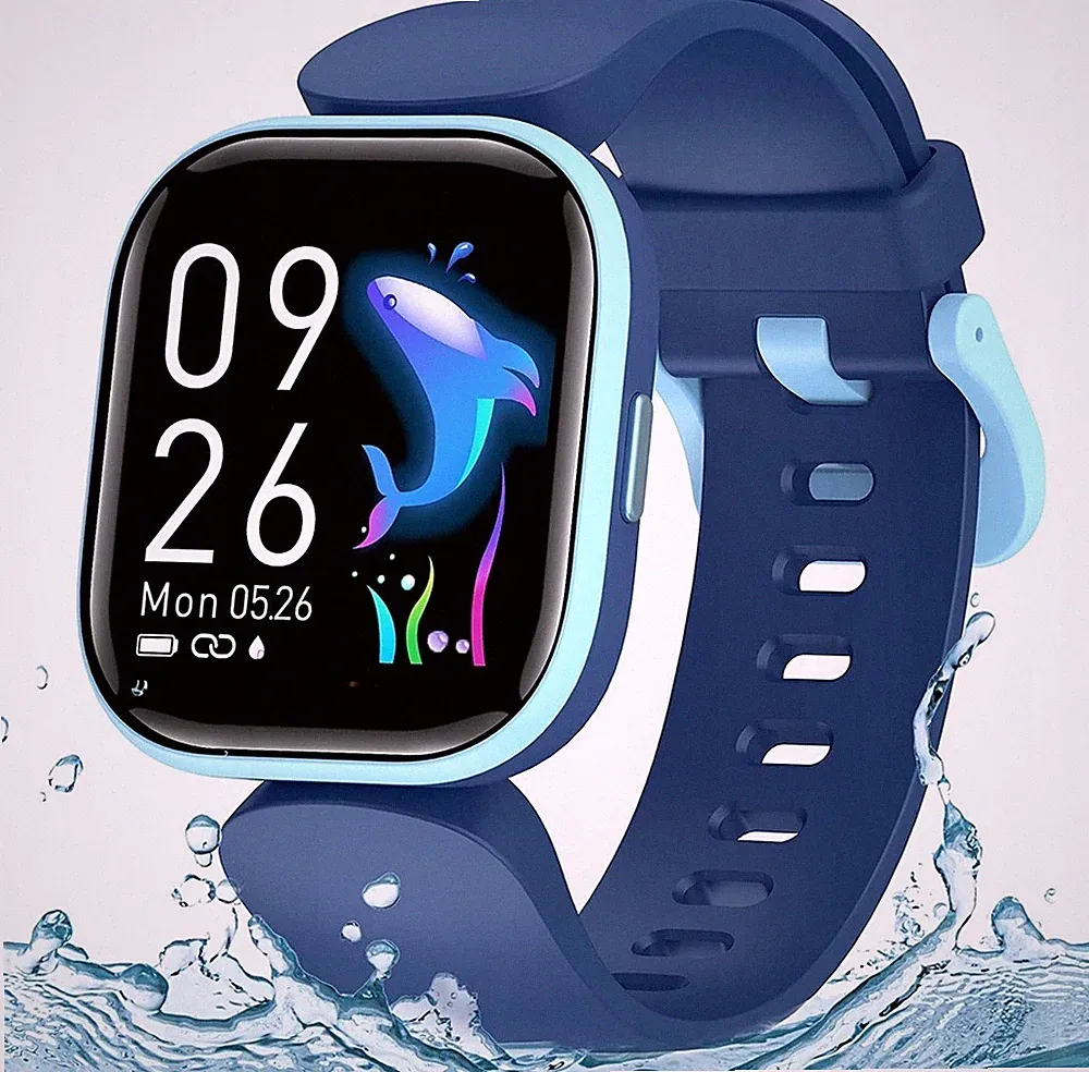 TOOBUR Kids Smart Watch Fitness Tracker mit Pulsmesser Schrittzähler Blau