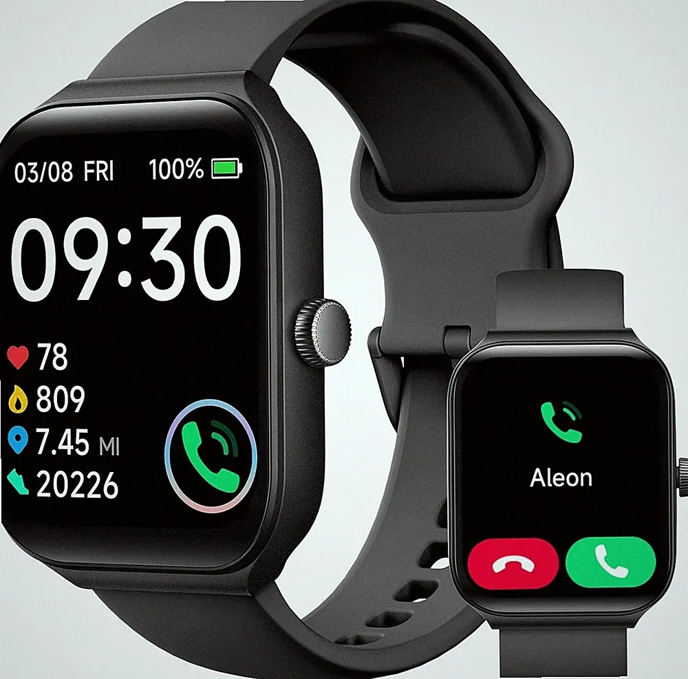TOOBUR Smartwatch Herren Damen mit Telefonfunktion, Fitnessuhr mit 100 Sports