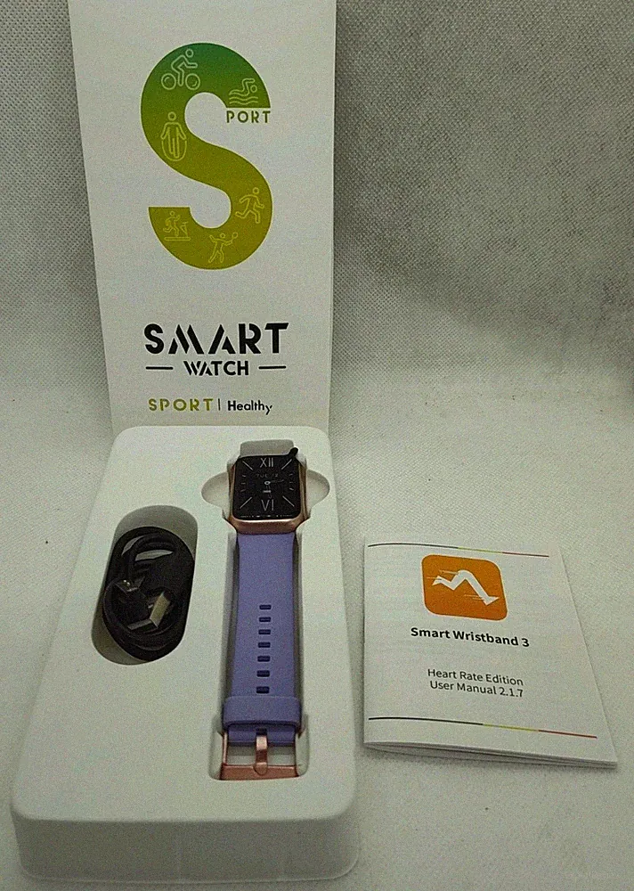 Tracker Fitnessuhr, Smart Watch, Sport, Healthy, Lila-Roségold