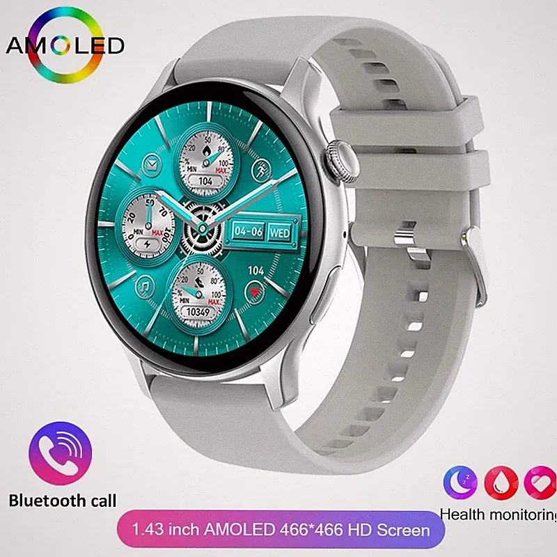 True Smart Watch Damen Bildschirm Always Show Time 466*466 HD Gesundheit Sprachanruf