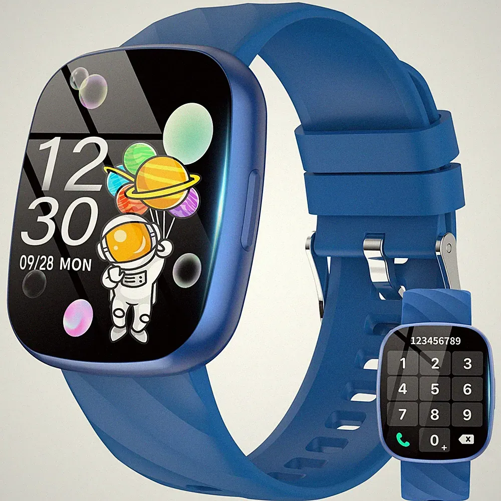 Ucani Smartwatch für Kids 1.83" HD Touch, 100+ Sportmodi, IP68, Blau, Neu.