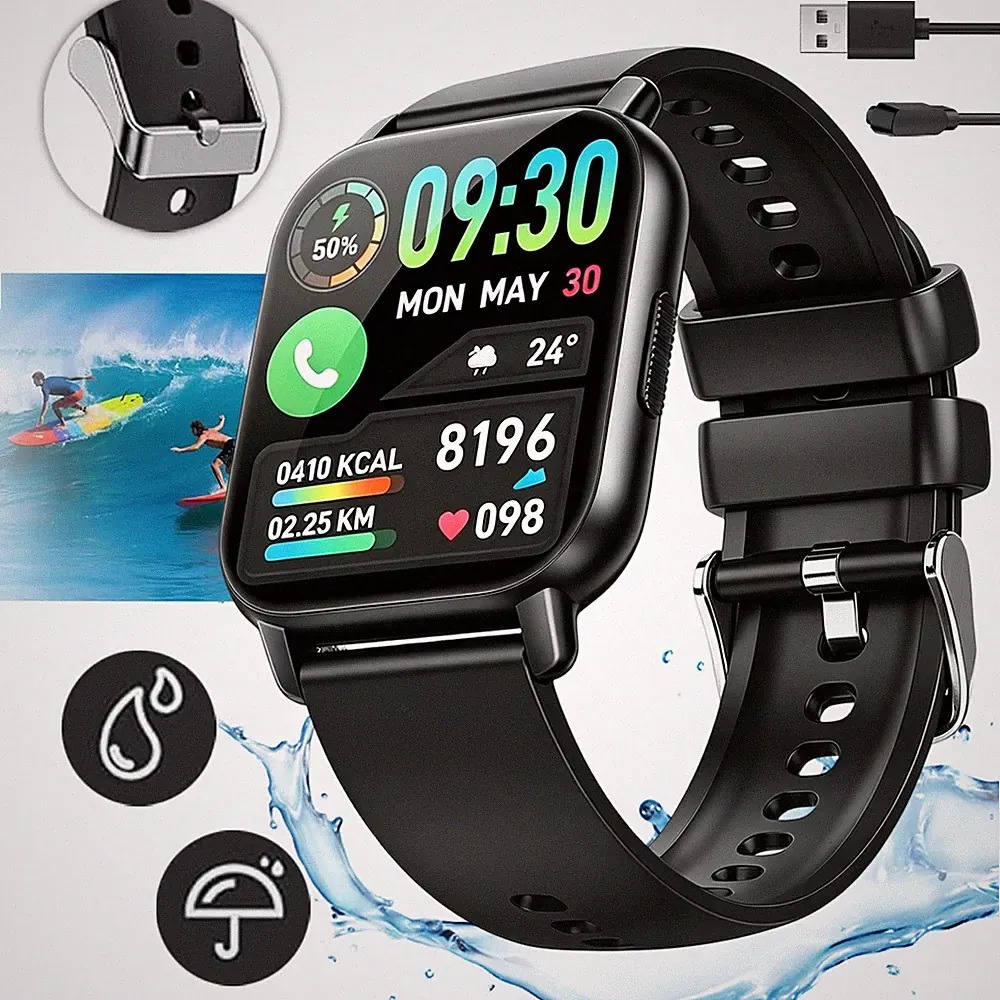 Uhr Gesundheitsuhr Smartwatch Smart Watch Bluetooth Touchscreen IP68 Für Arbeit