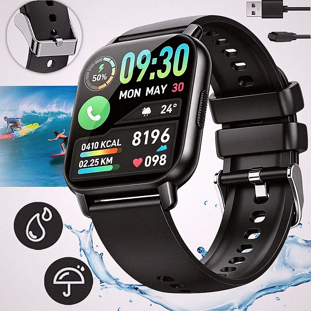 Uhr Gesundheitsuhr Smartwatch Smart Watch Bluetooth Touchscreen IP68 Für Arbeit