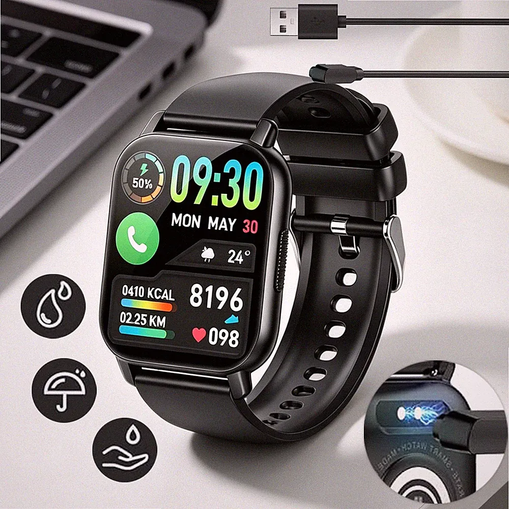 Uhr Gesundheitsuhr Smartwatch Smart Watch Wasserdicht Bluetooth HD Für Android
