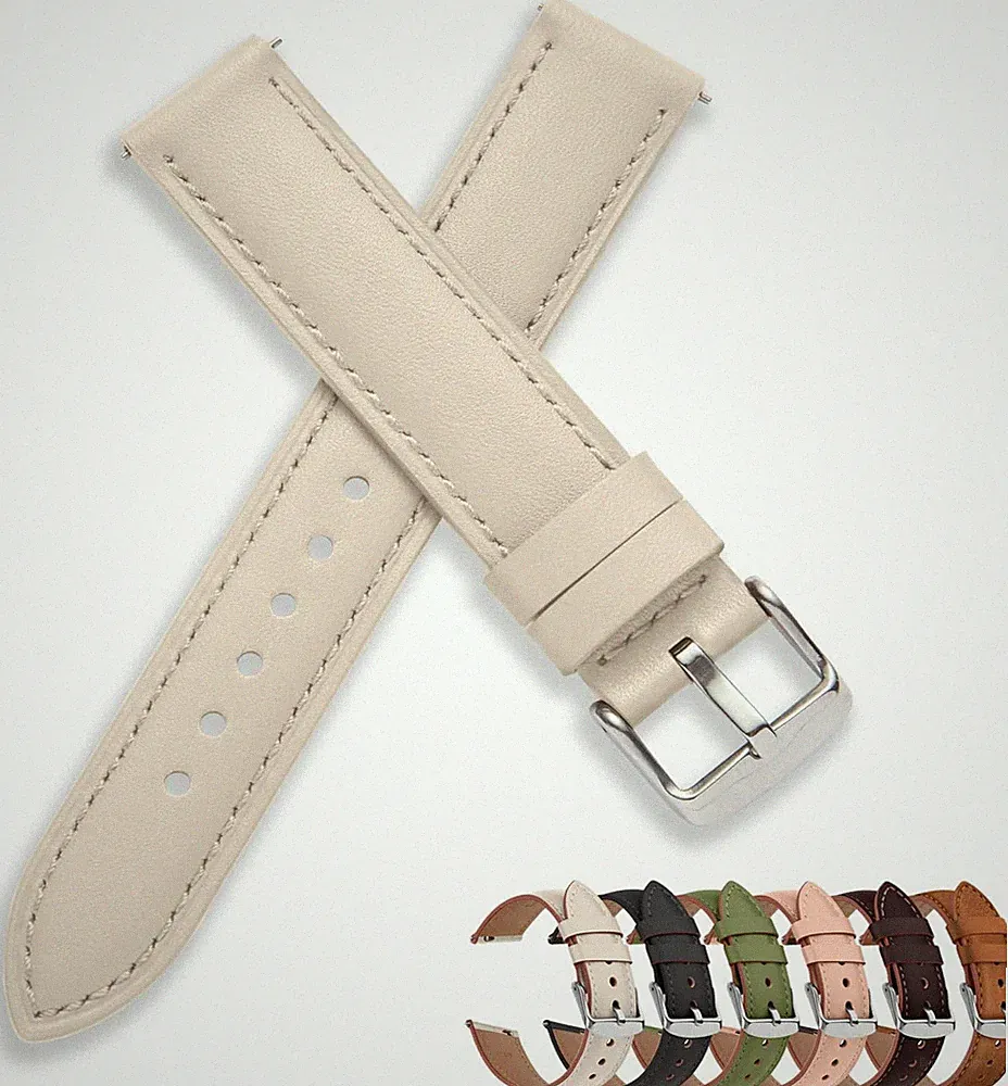 Uhrenarmband 20mm Damen Herren, Lederarmband Smartwatch Armband 20mm, Ersatzarmb
