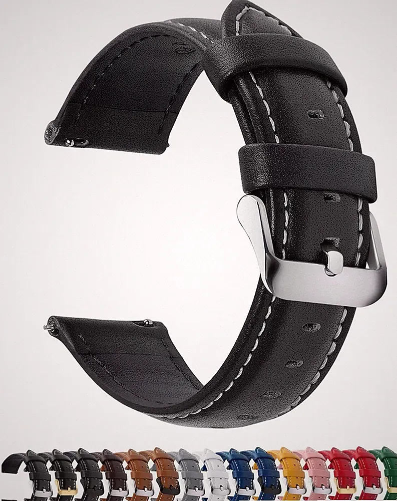 Uhrenarmband 22mm Leder Universal Smartwatch 12 Farben
