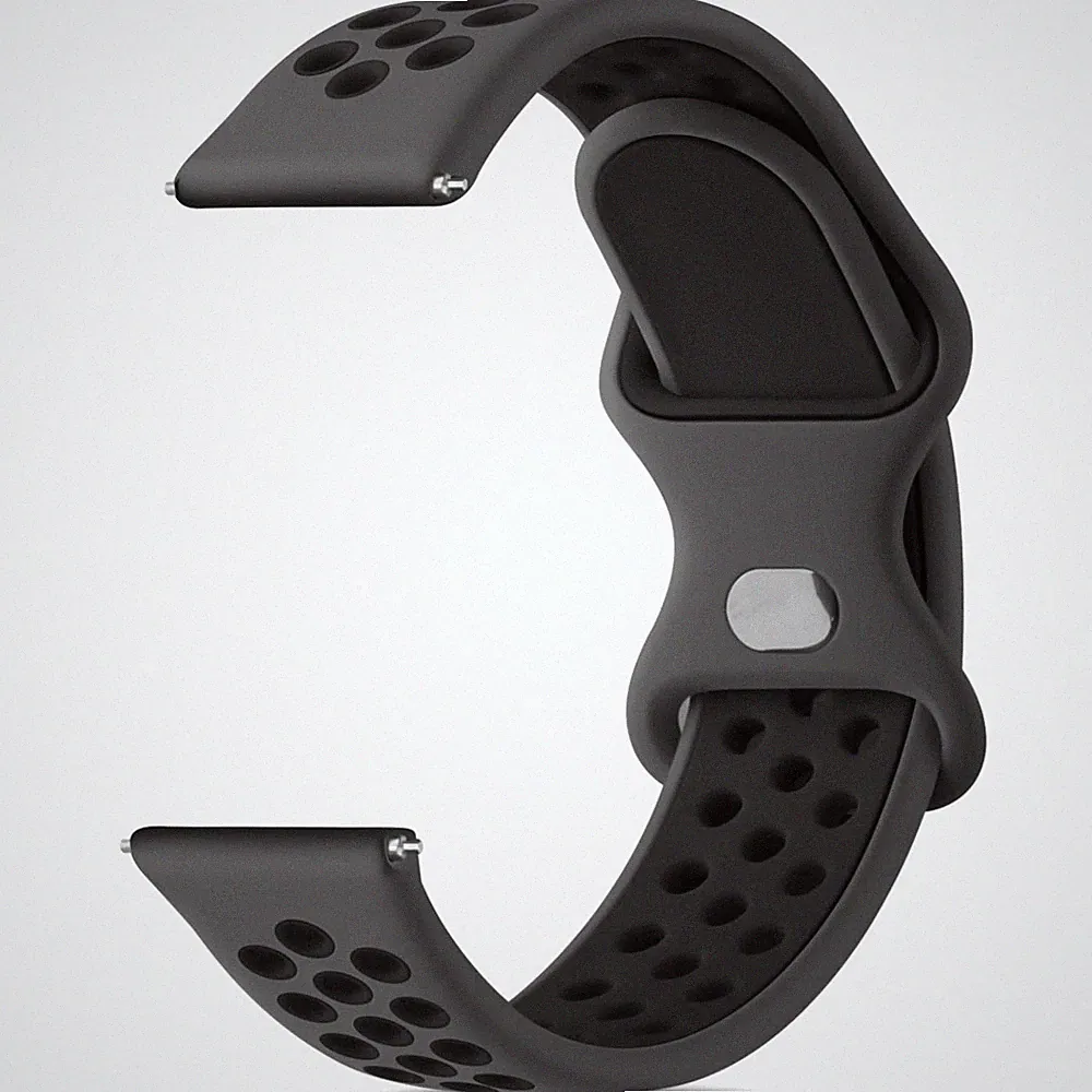 Uhrenarmband 22mm Silikon Atmungsaktiv Zweifarbig Smartwatch Herren