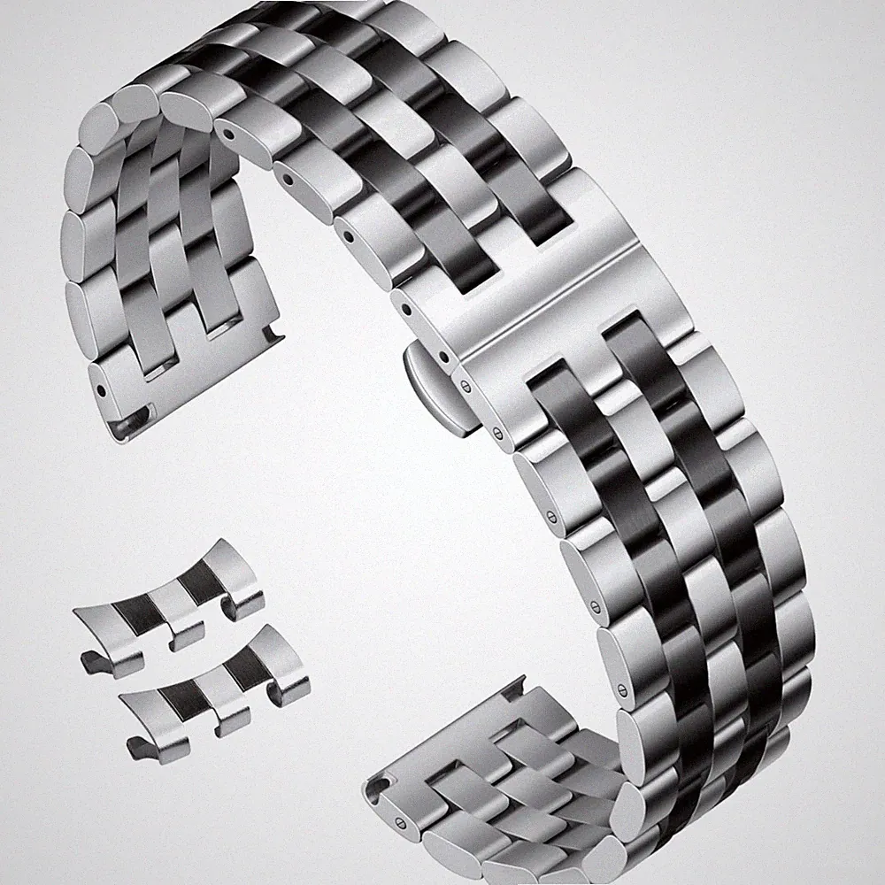 Uhrenarmband Edelstahl 18-24mm, Ersatz, Smartwatch, Herr, Damen, 7 Farben