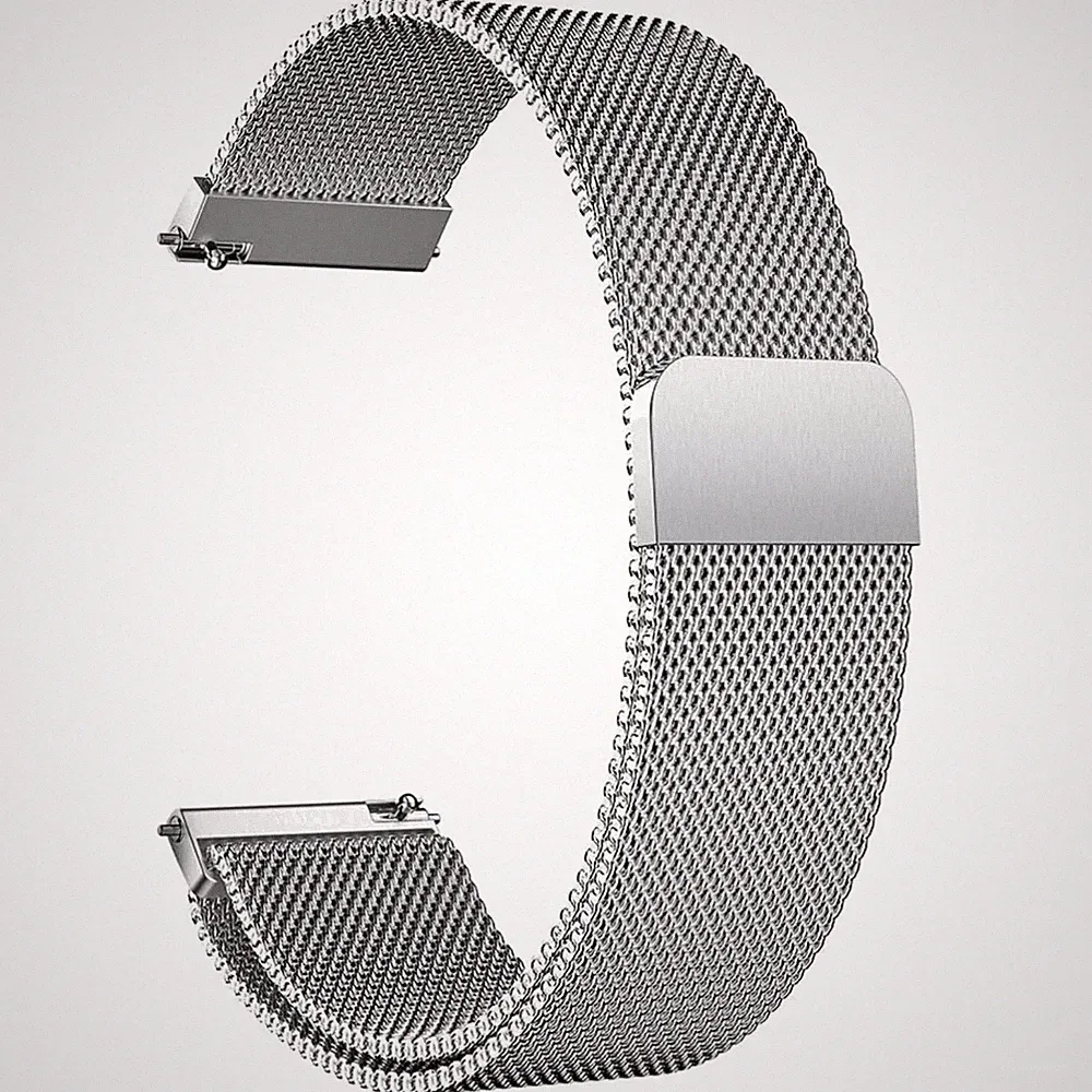 Uhrenarmband Edelstahl Magnetverschluss Smartwatch Ersatzarmband 22mm