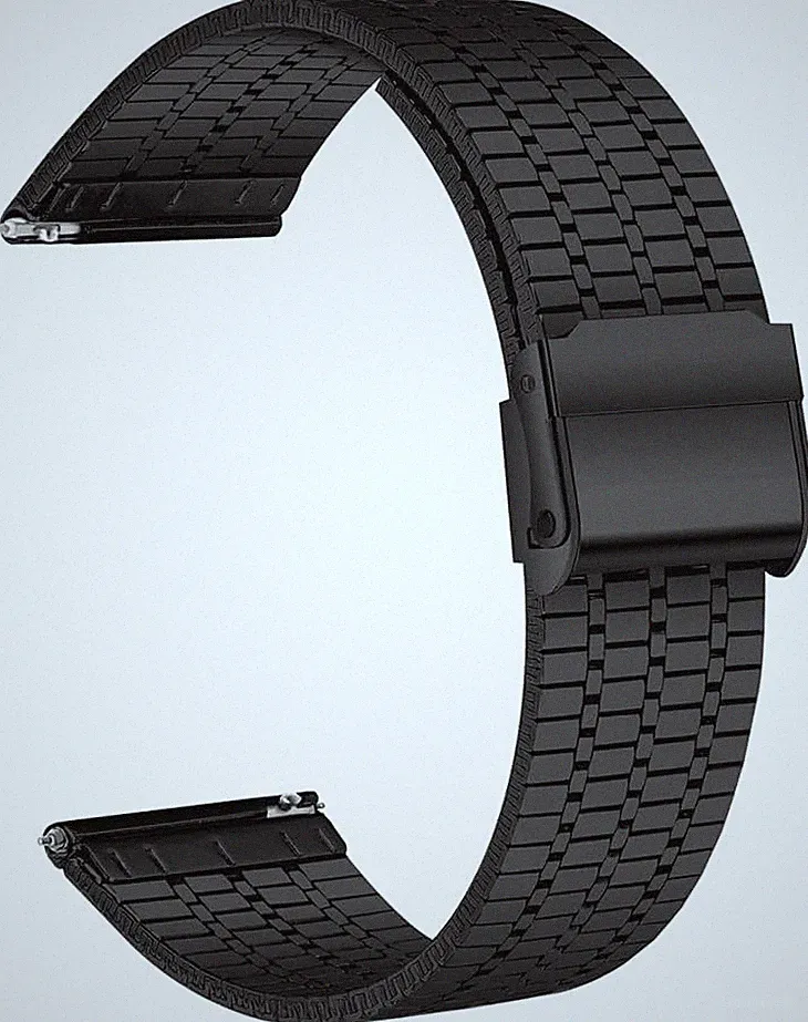 Uhrenarmband Edelstahl Mesh Metall 20mm-22mm Schnellspanner für Smartwatch