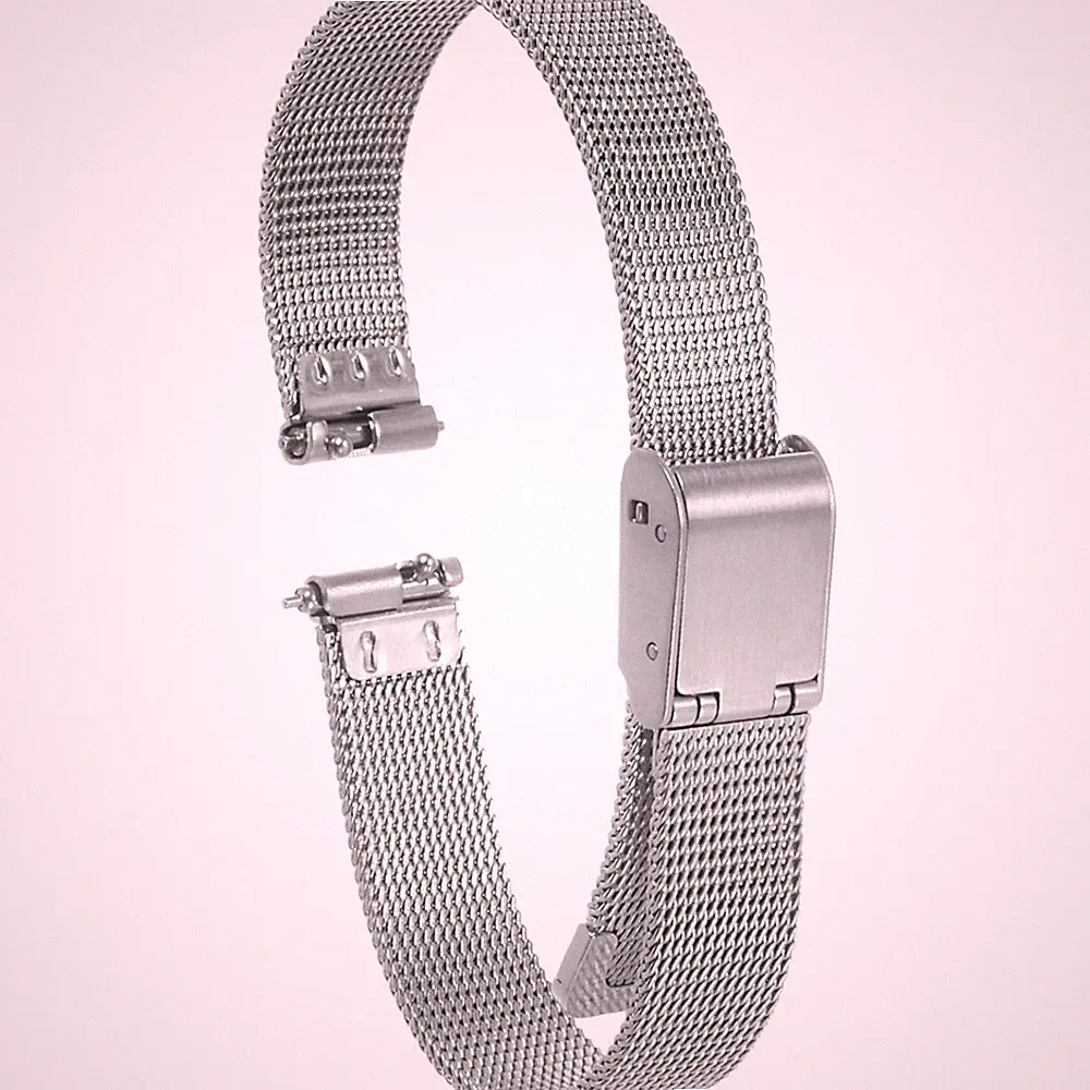 Uhrenarmband Edelstahl Mesh mit Schnellverschluss für Smartwatch Damen Herren