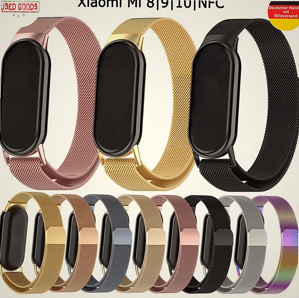 Uhrenarmband für Xiaomi 8 9 10 NFC Magnet Milanaise Armband Edelstahl SmartWatch