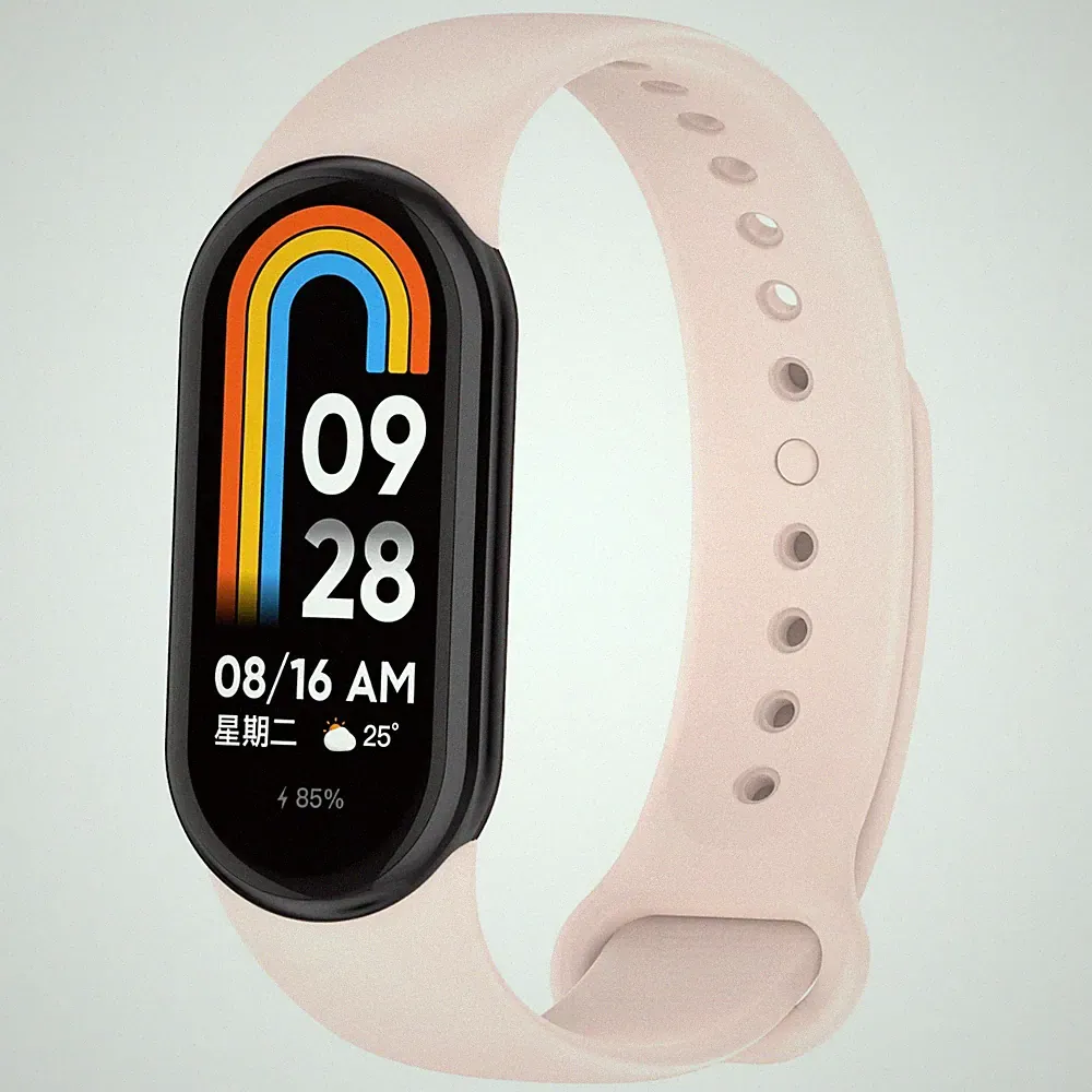 Uhrenarmband für Xiaomi Mi Band 8 9 NFC Silikon Sport Ersatzband Smart Watch Uhr