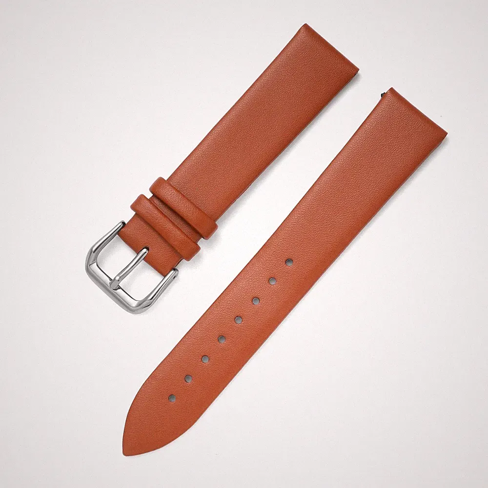 Uhrenarmband Leder Armband Soft Slim 14-22 mm Ersatzband Silber Gold Schließe