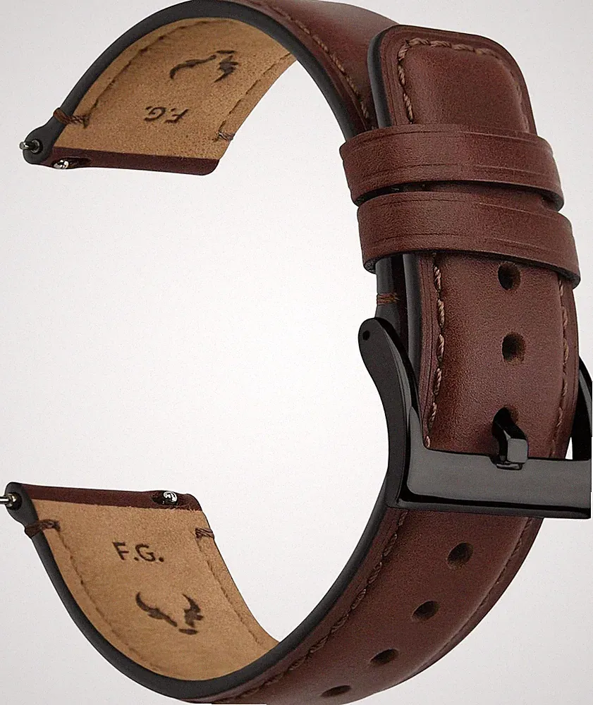 Uhrenarmband Leder Vintage 18-24mm Ersatzarmband für Herren Damen Smartwatch
