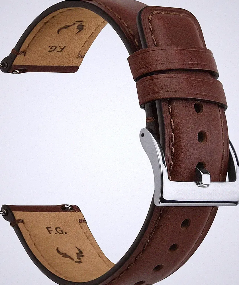 Uhrenarmband Leder Vintage 18-24mm Ersatzarmband für Smartwatch Herren Damen