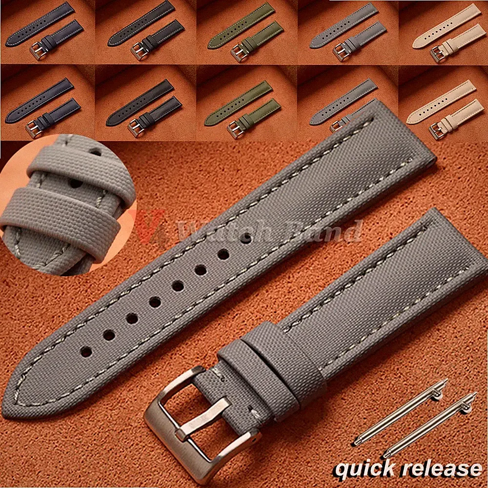 Uhrenarmband Sailcloth Nylon 18-22 mm mit Schnellverschluss Samsung Galaxy Watch
