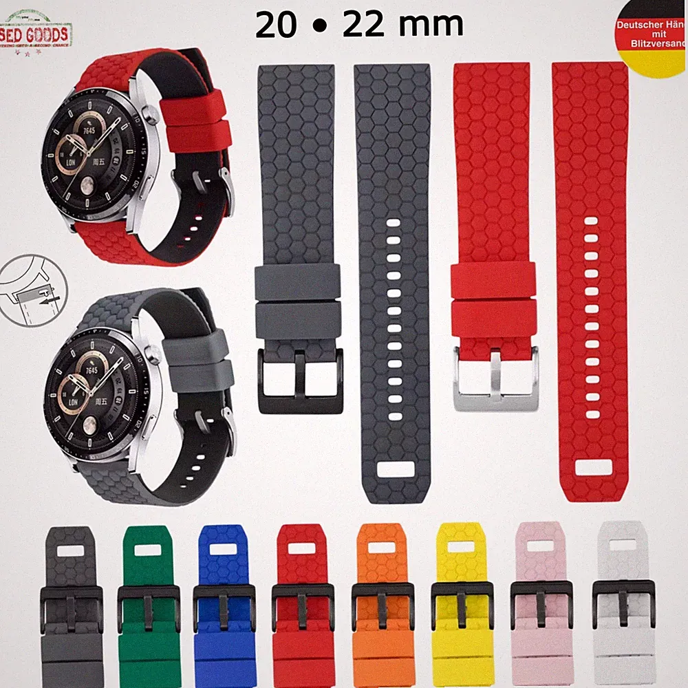 Uhrenarmband Silikon Armband 20 22 mm Universell Premium Ersatzband Band Uhr