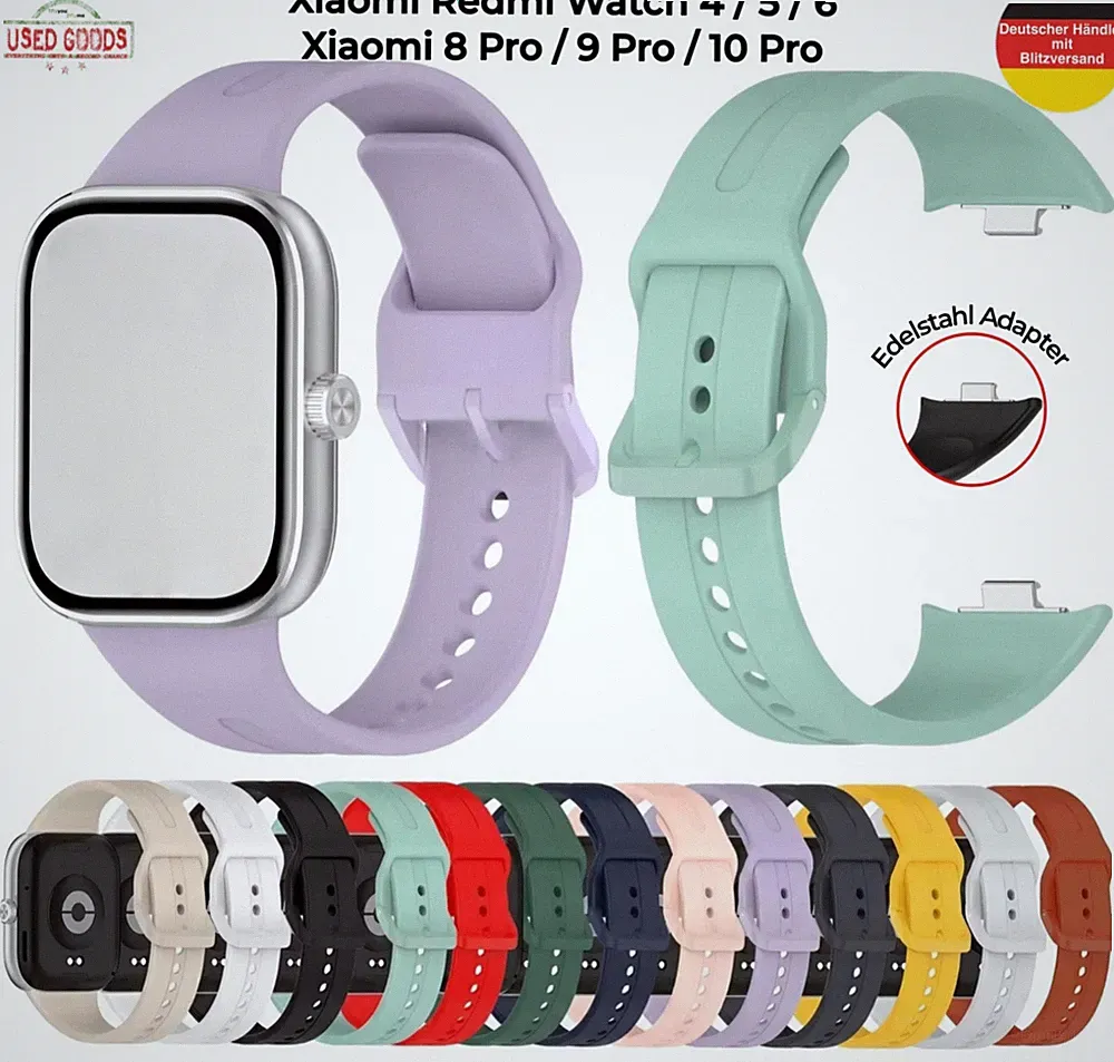 Uhrenarmband Silikon Xiaomi Redmi Watch 4/5/6 und 8/9/10 Pro Sport Smart Watch