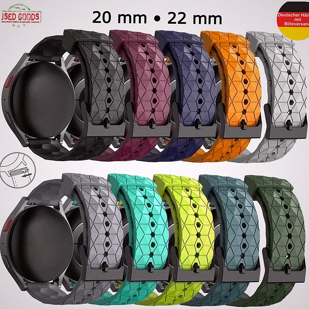 Uhrenarmband Silikonarmband 20 22 mm Universell Samsung Xiaomi Huawei Ersatzband