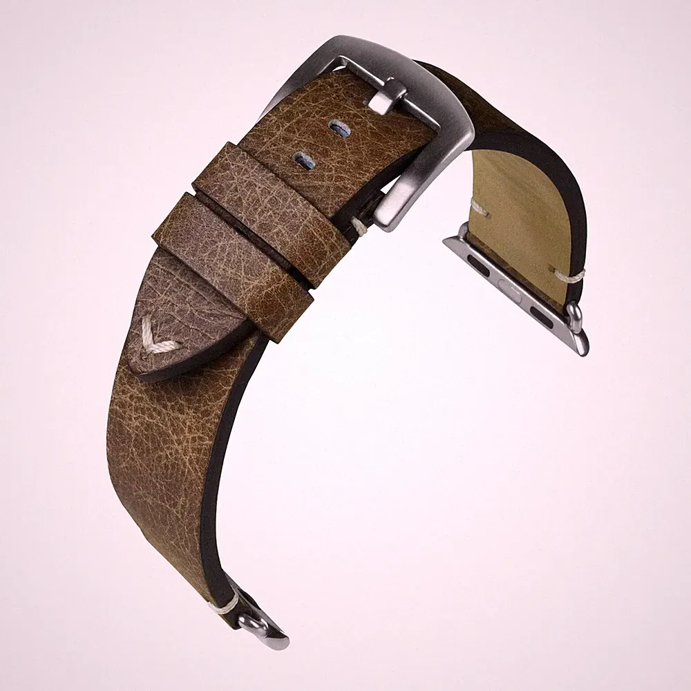 Uhrenarmband Smartwatch Rindsleder Beige von Eulit - 22, 24 mm - Ersatz-Armband