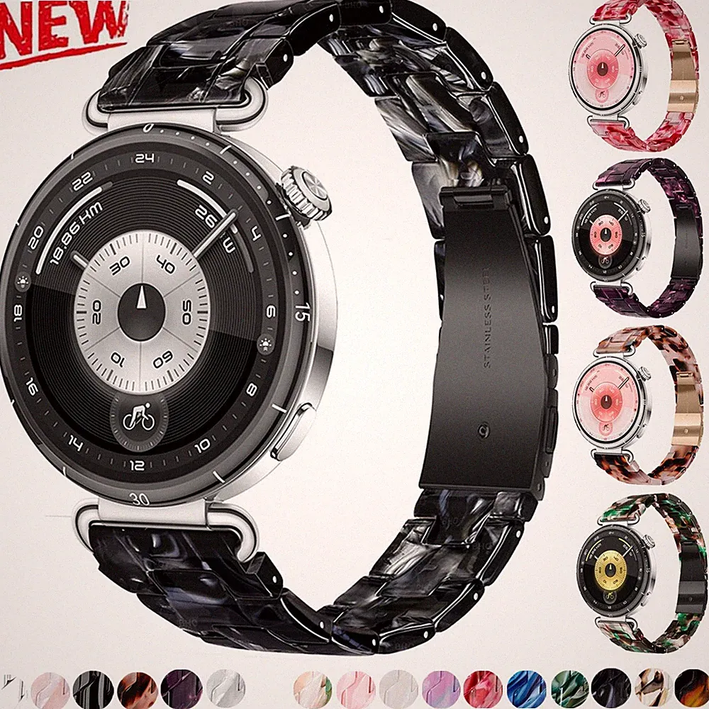 Universal Edelstahl Resin Armband Band 18mm 20mm 22mm Smart Watch Uhrenarmband