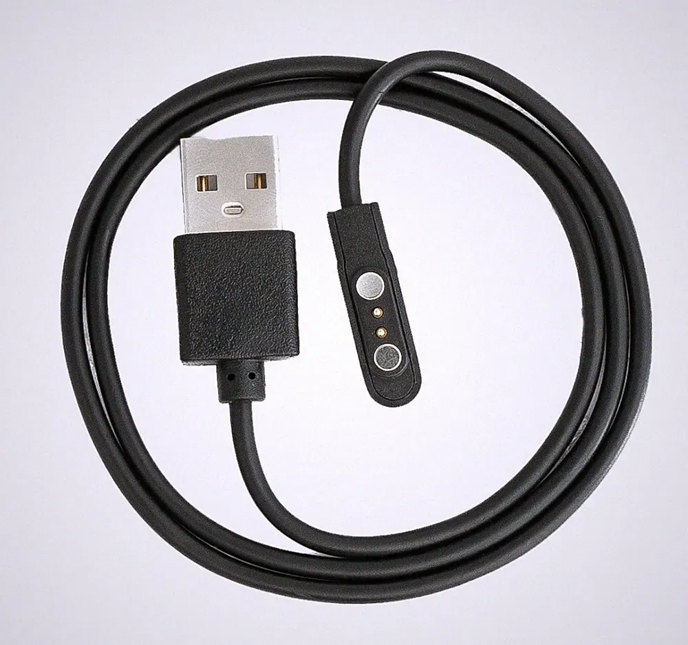 USB 2.0 Kabel 60 cm Ladekabel für Xiaomi Mibro Air Smartwatch in Schwarz