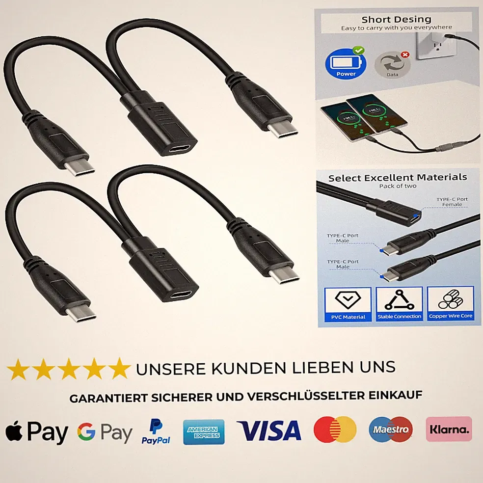 USB C Splitter 2er Pack 30 cm