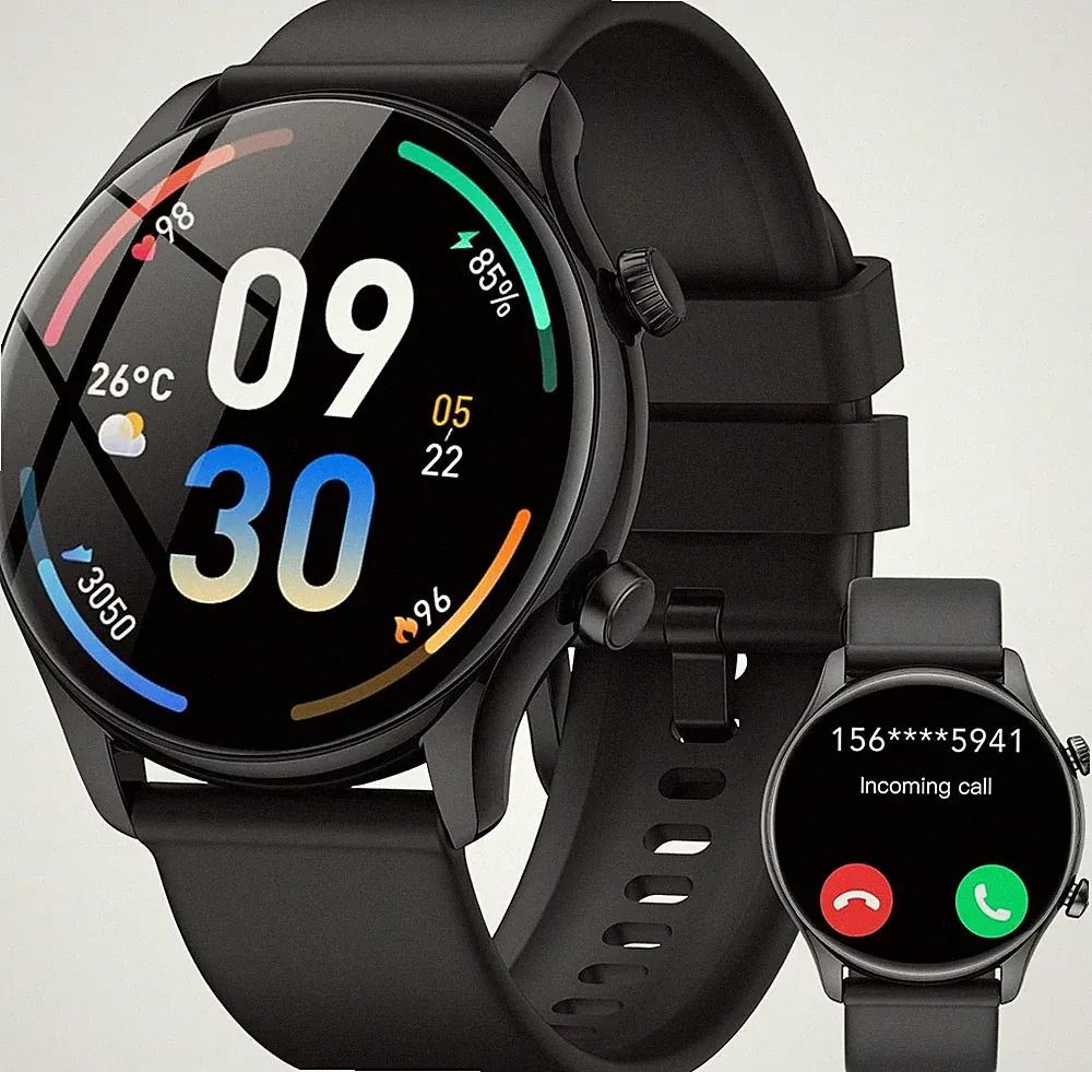 Vamout Smartwatch Herren Damen Rund mit Telefonfunktion,1.39" HD 120+ Sportmodi