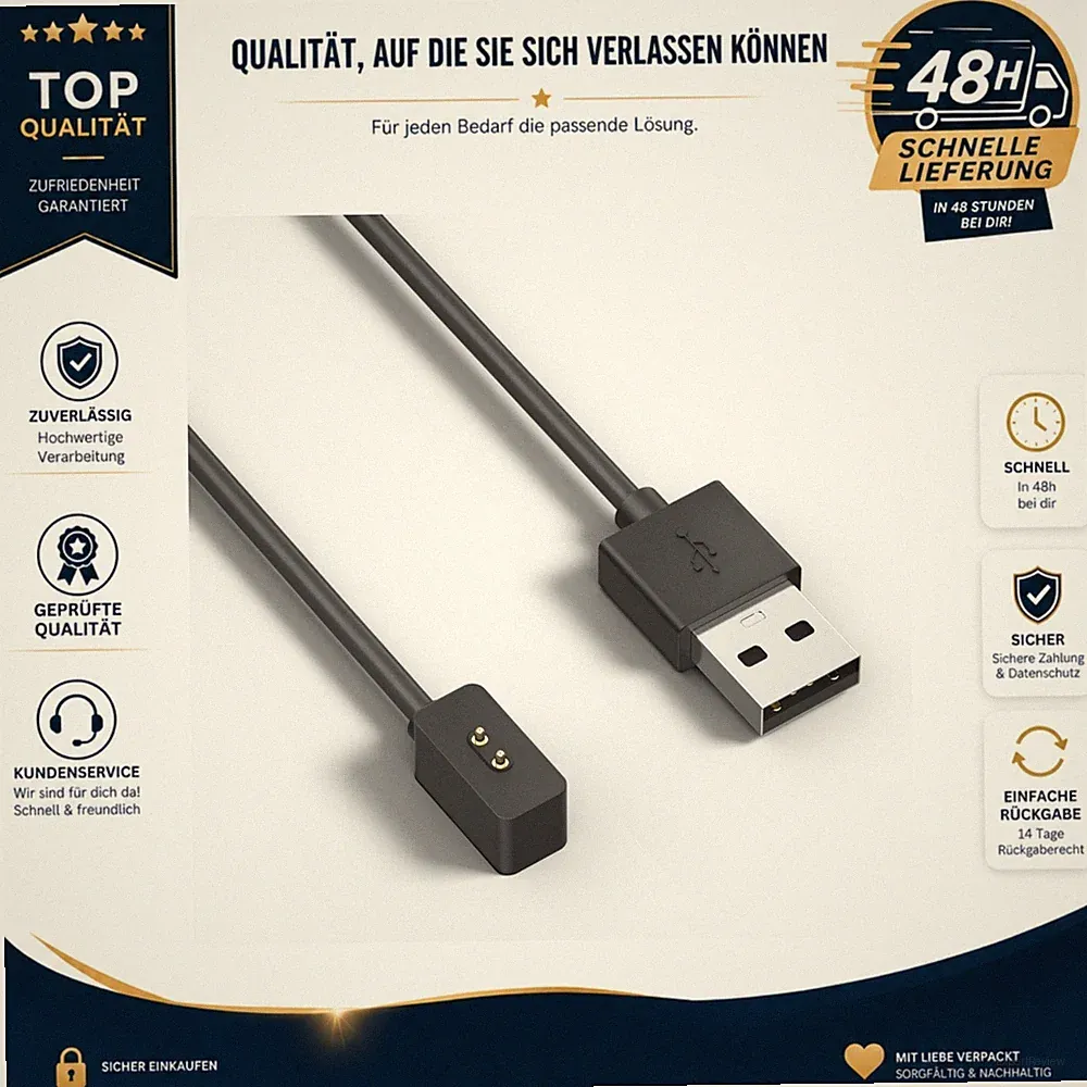 Vancle Magnetisches Ladekabel für Xiaomi Smart Band 9/8 & Redmi Watch USB 60cm