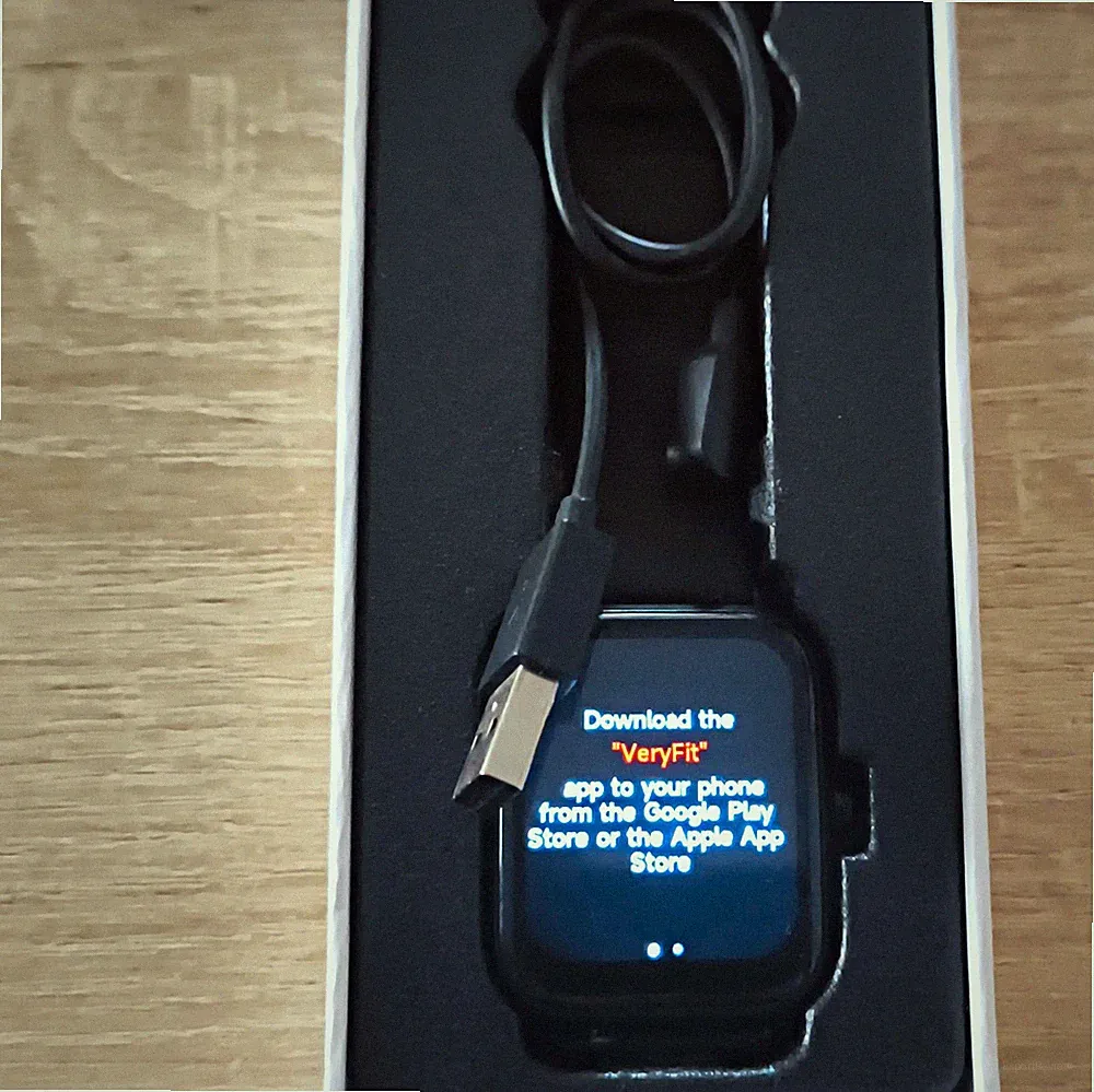 VeryFit Smart Watch IDW13 44 mm Touchscreen Fitness-Tracker schwarz Silikon