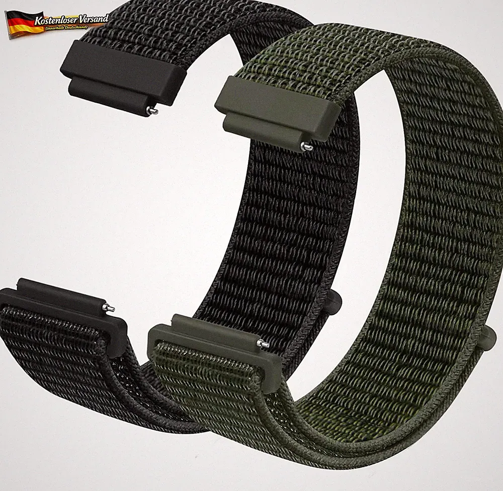 Vicloon Fabric Nylon Uhrenarmband, 16Mm/18Mm/20Mm Mit Smartwatch Armband Schnell
