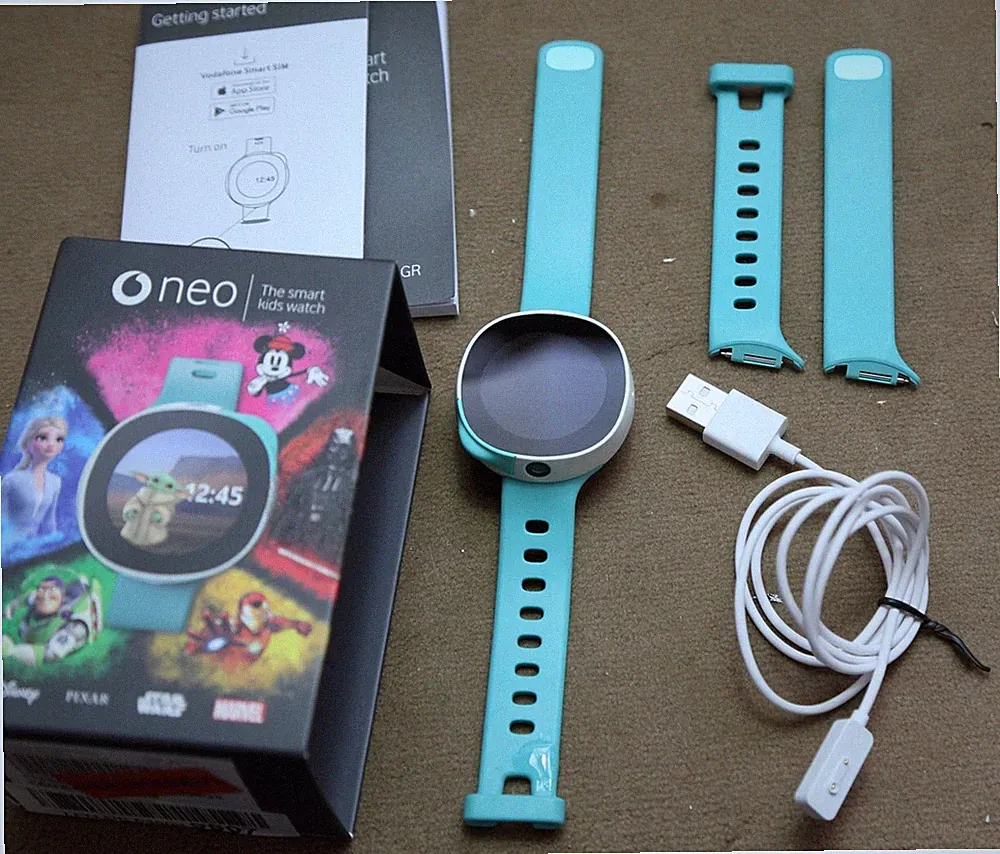 Vodafone Neo Kinder Smartwatch mit Disney Motiven mintgrün
