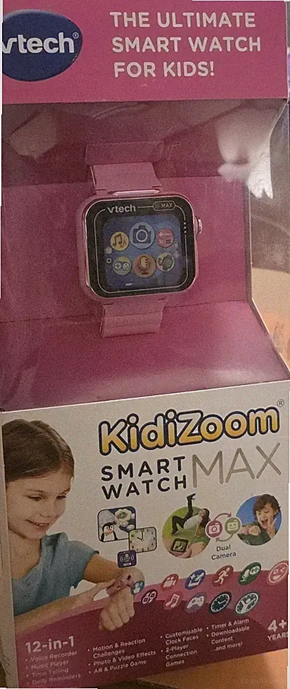 Vtech Kidizoom Smart Watch Max, Uhr für Kinder mit Spielen, Dual Kamera für Foto