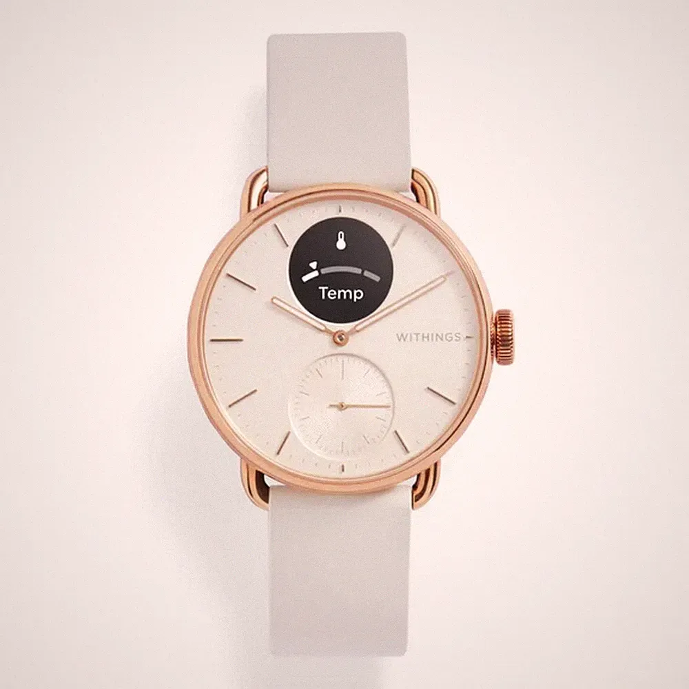 Withings - HWA10-Model 3-All-Int - Hybriduhr - Damen - Scanwatch 2 38mm sand