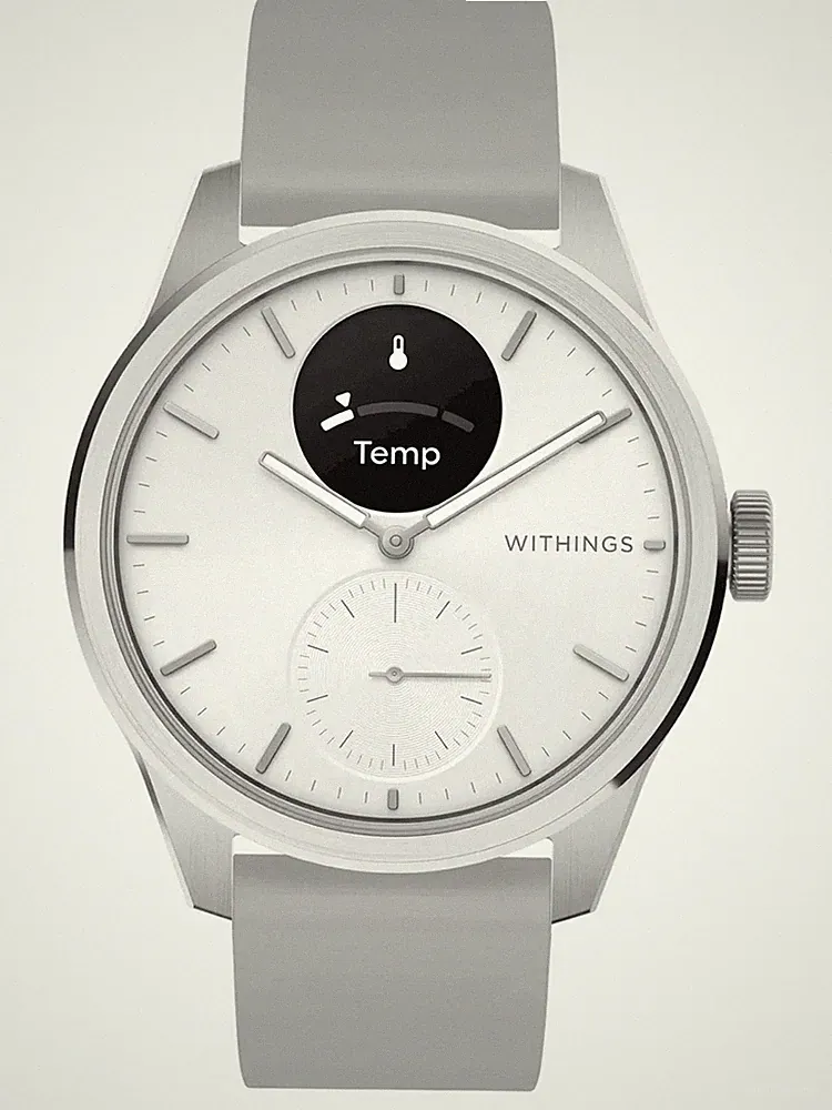 Withings HWA10-model 5-All-Int ScanWatch 2 White 42 mm 5ATM Smartwatch Quarz...