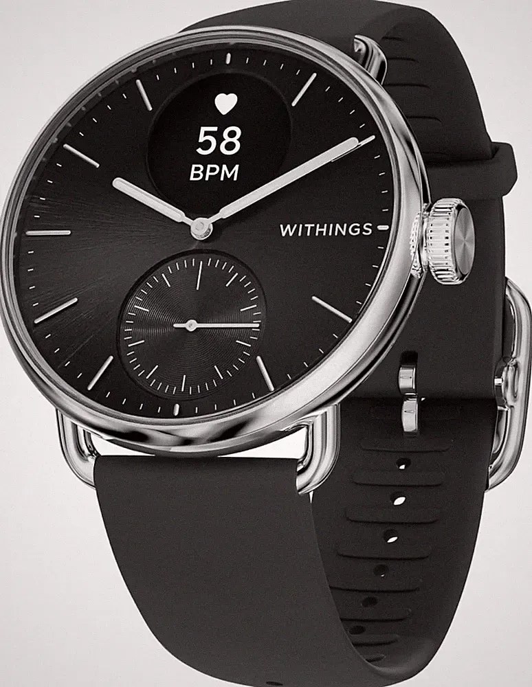 Withings ScanWatch 2 Hybrid Smartwatch ECG Vernetztes GPS 38mm Schwarz OVP
