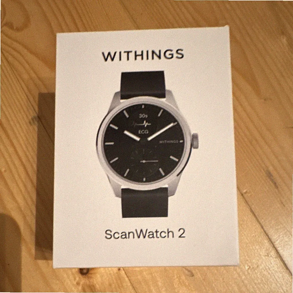 Withings ScanWatch 2 Smartwatch 42 mm Edelstahl silber, Silikonarmband schwarz