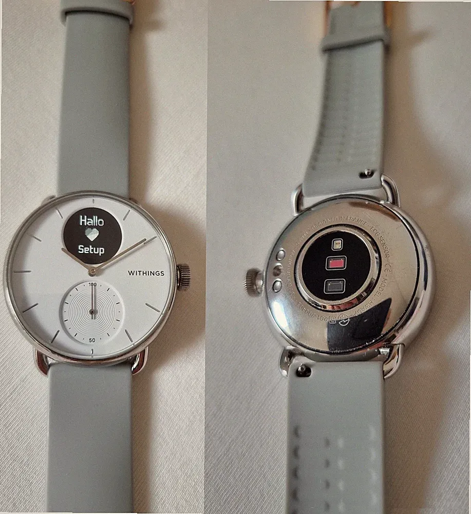 Withings ScanWatch 38mm White, NEU🔋 EKG❤Herzfrequenz💎Saphirglas,Smartwatch