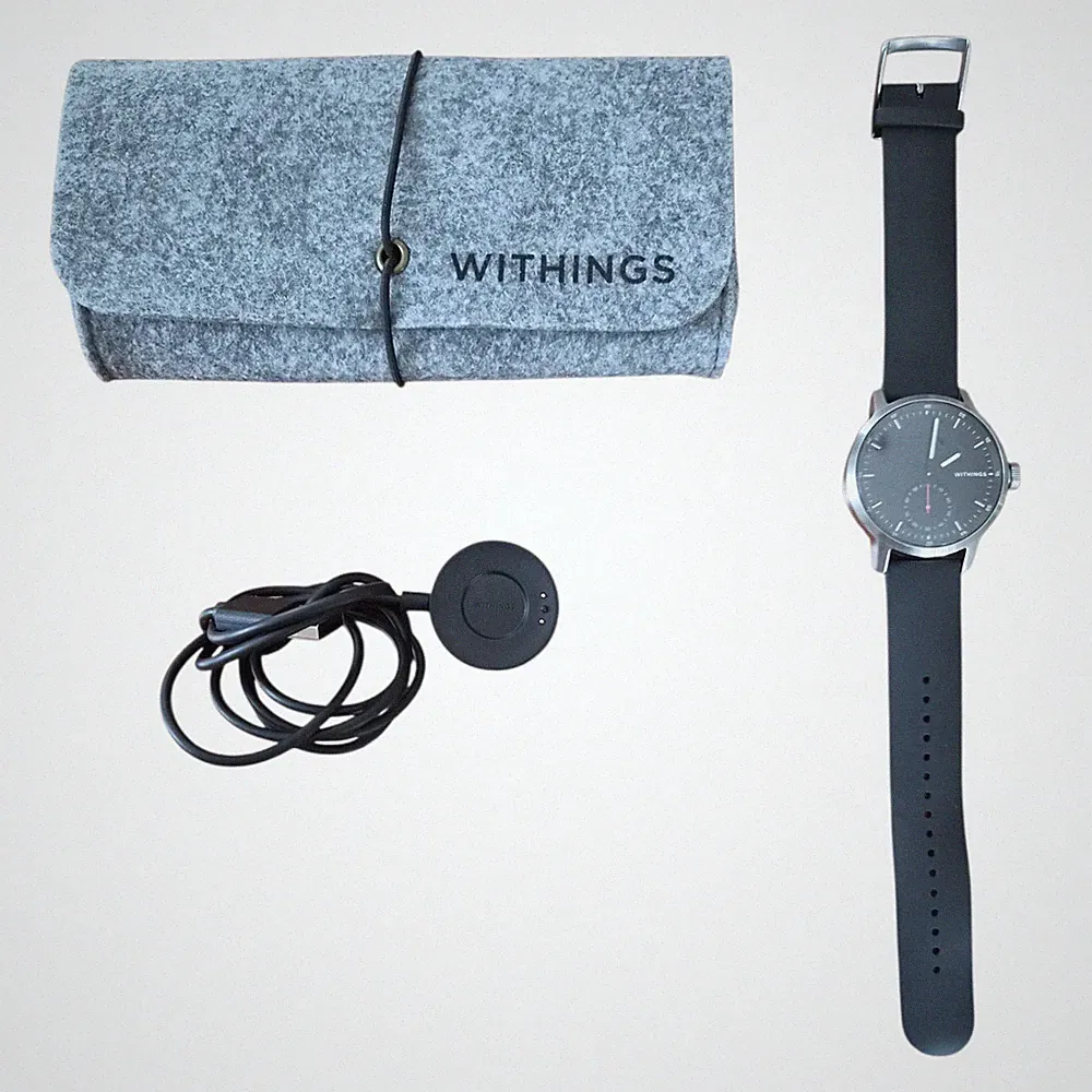 Withings ScanWatch 42mm Edelstahl EKG Herzfrequenz Saphirglas Smartwatch Uhr