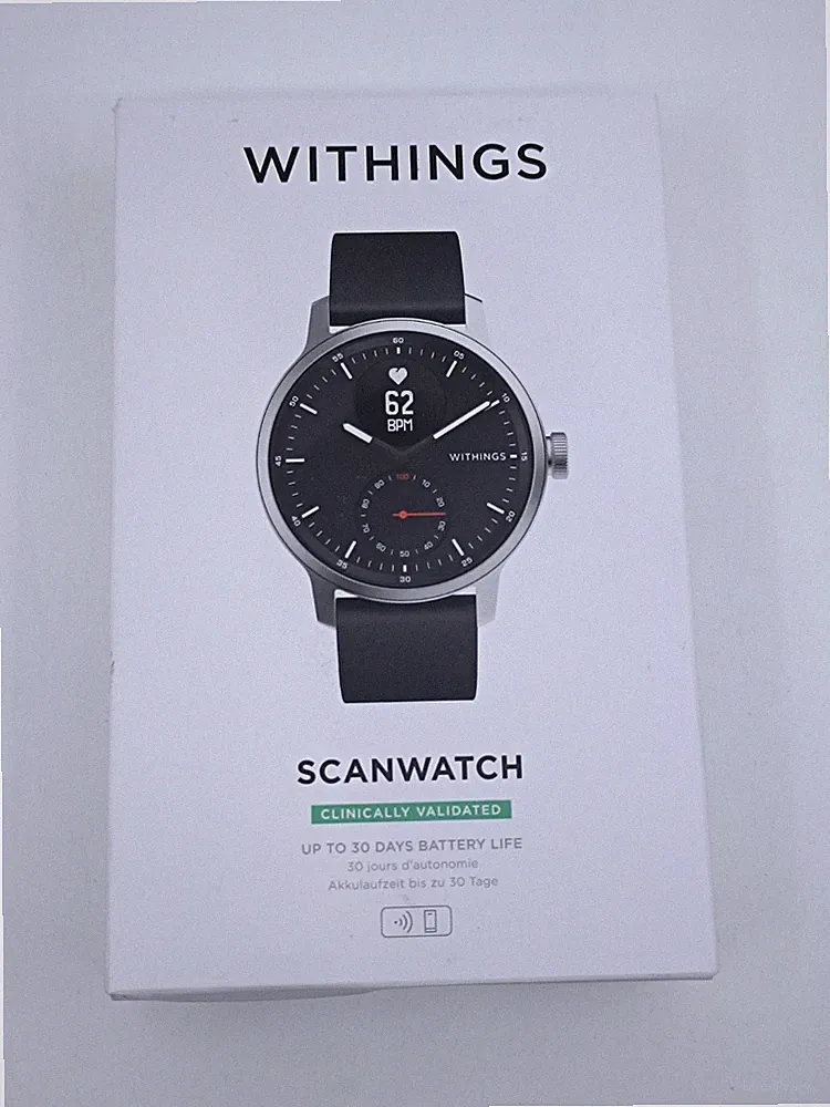 Withings ScanWatch 42mm Hybrid Smartwatch EKG SpO2 Weiss Silber Ohne Band_0.18_5