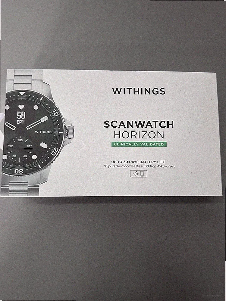 Withings ScanWatch Horizon 43mm Grün – Hybrid Smartwatch mit OVP & Zubehör