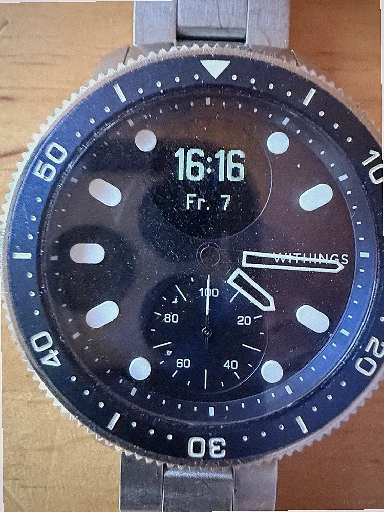Withings ScanWatch Horizon Hybrid Smart Watch 43mm Blau Steel