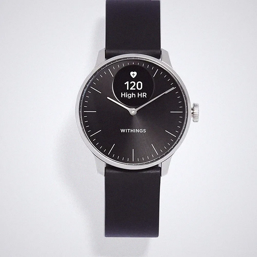Withings ScanWatch Light Schwarz Smartwatch Fitness Herzfrequenz Schlaf Tracker