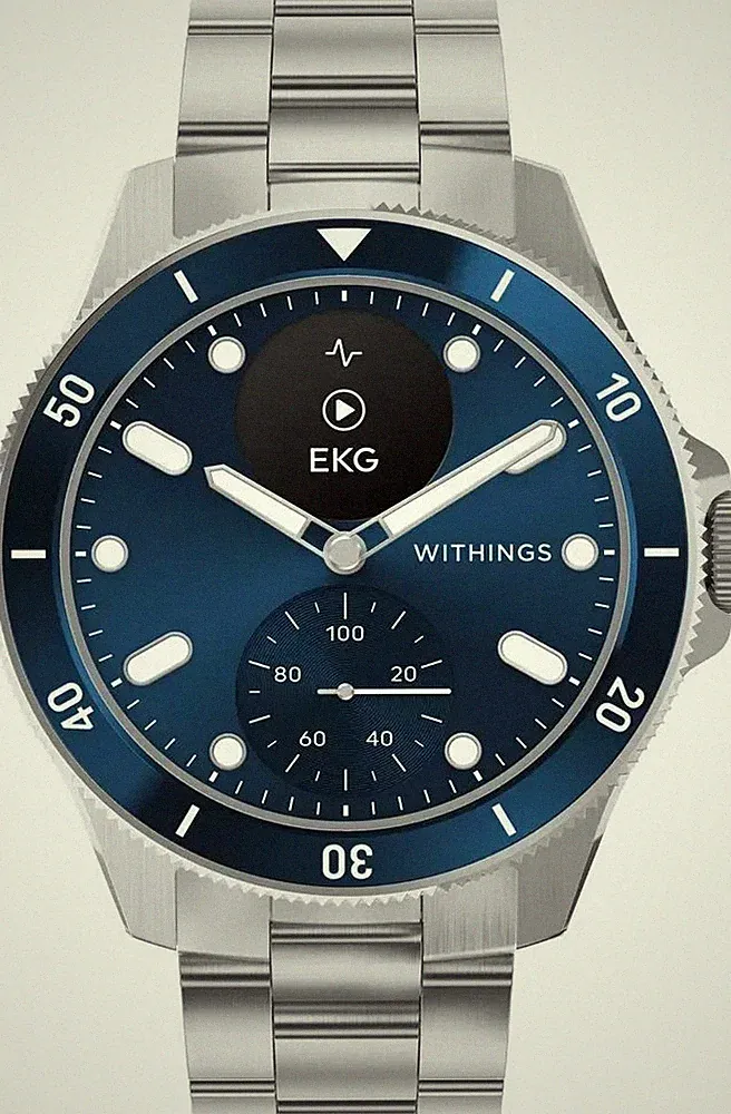 Withings ScanWatch Nova 42mm Hybrid Smartwatch - Blue - Stainless Steel / ECG